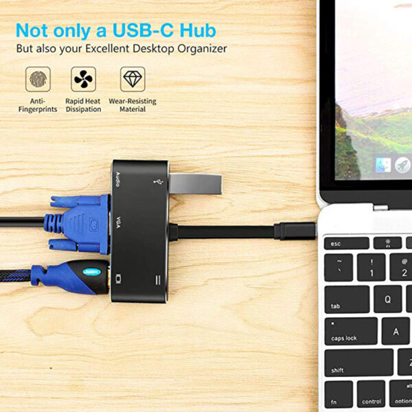 Type-c to HDMI VGA 5-in-1 HD dual display converter - Image 4